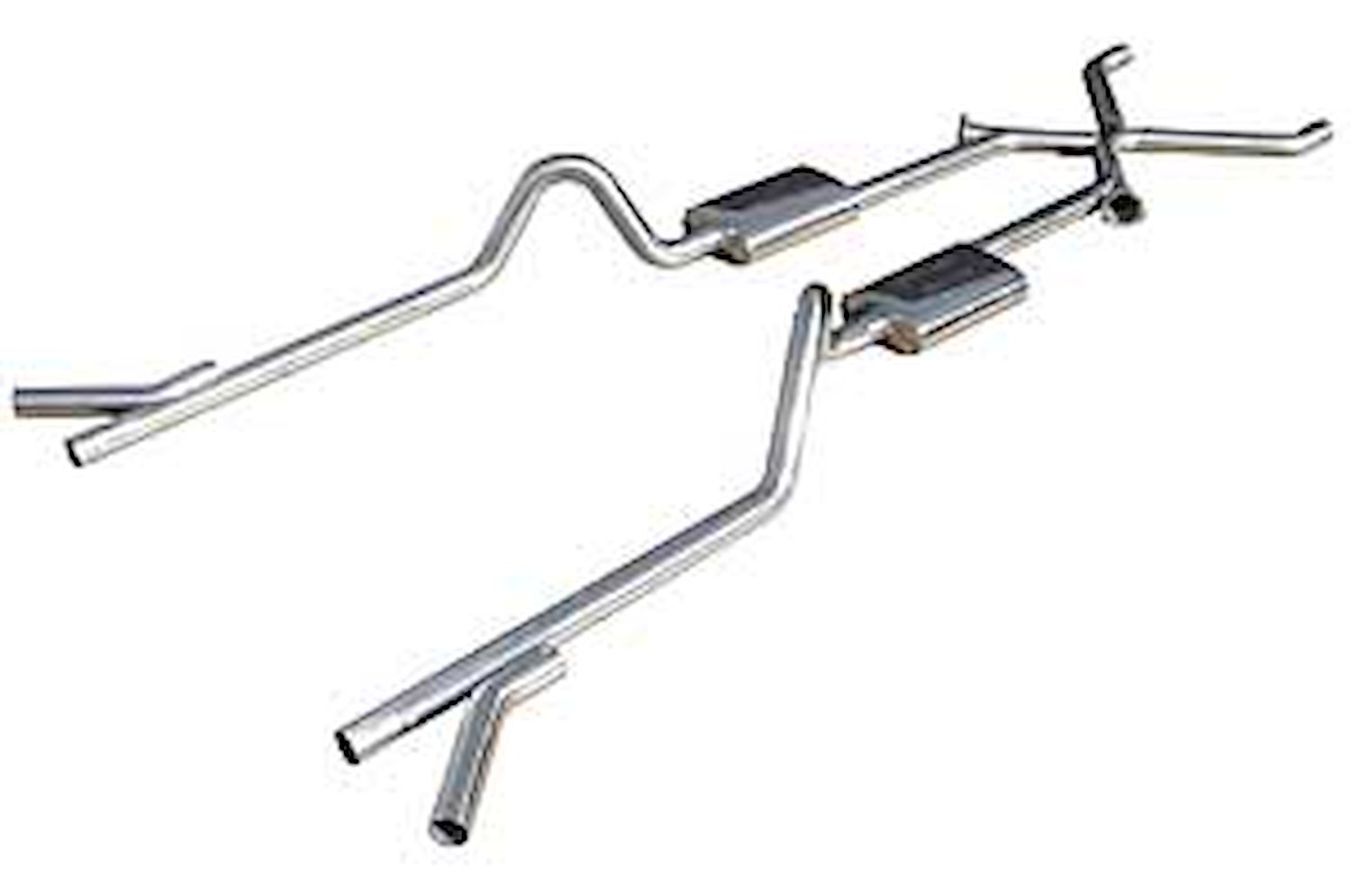 Race-Pro Crossmember-Back Exhaust System 1955-57 Chevy Wagon