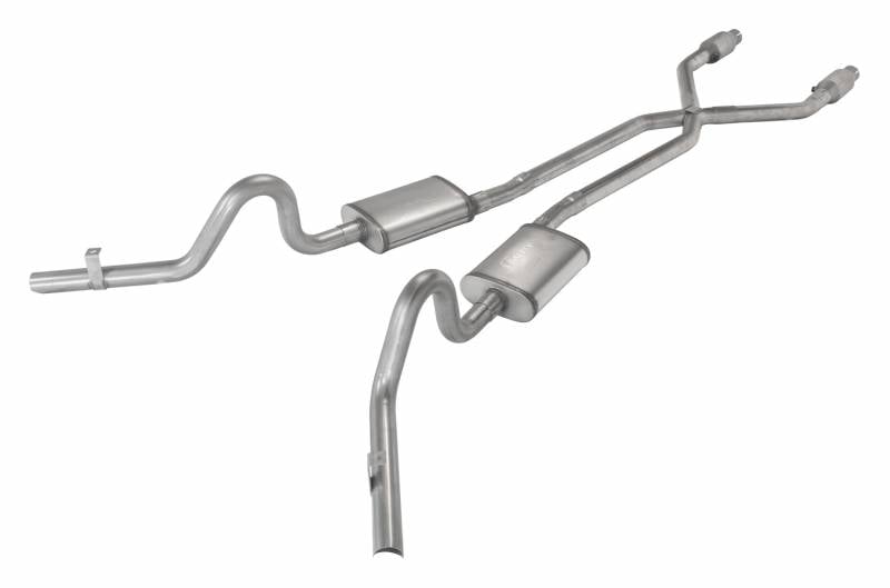 Crossmember Back X-Pipe Exhaust System with Turbo Pro Mufflers for 1978-1988 Chevy El Camino (Non-SS) [2.500 in.]