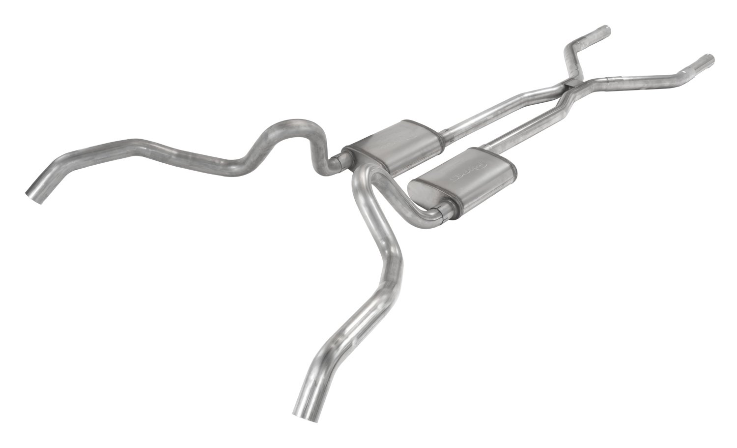 Crossmember Back H-Pipe Exhaust System with Turbo Pro