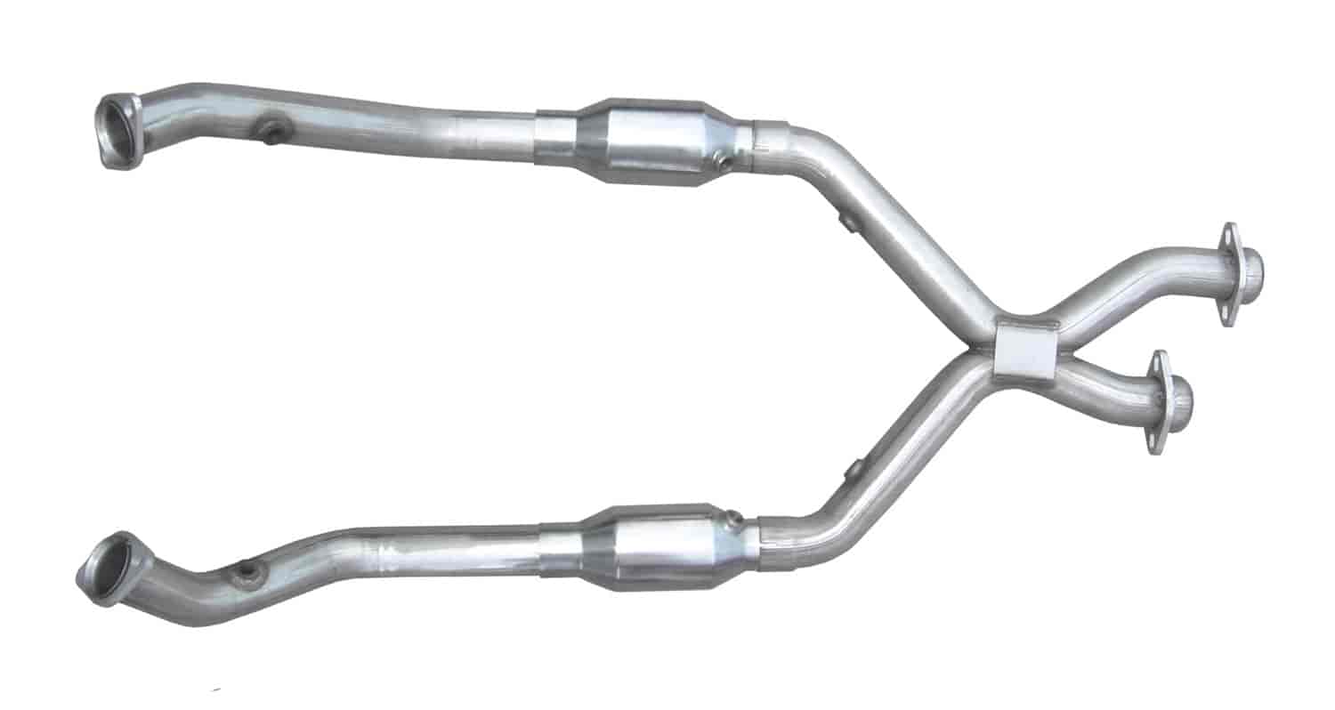 2.5" X-Pipe with Cats 1996-04 Mustang V6