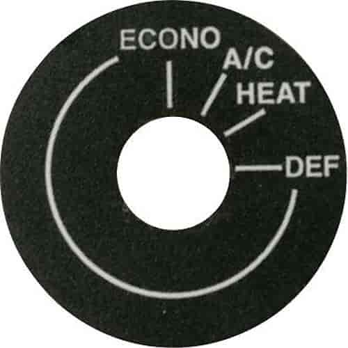 AC/Heat/Defrost Mode Knob Decal
