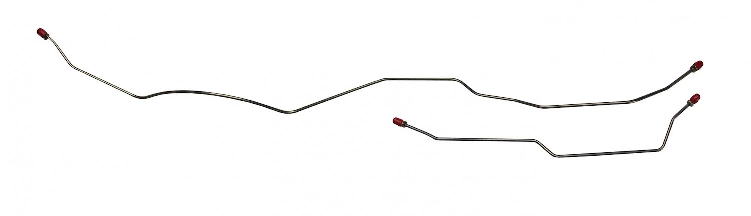 63 -65 8 - Rear Axle Brake Lines - Stainless 2 Pcs.