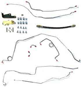 Stainless Steel Power Brake Line Kit Front Disc/Rear Drums