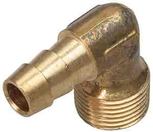 90° Brass Fuel Fitting 3/8" NPT to 3/8" I.D. Barbed Hose