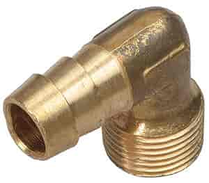 90° Brass Fuel Fitting 3/8" NPT to 1/2" I.D. Barbed Hose