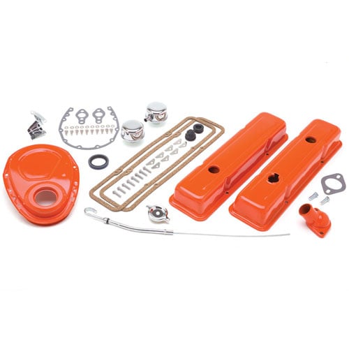 Orange Engine Dress-Up Kit Chevy 283-400