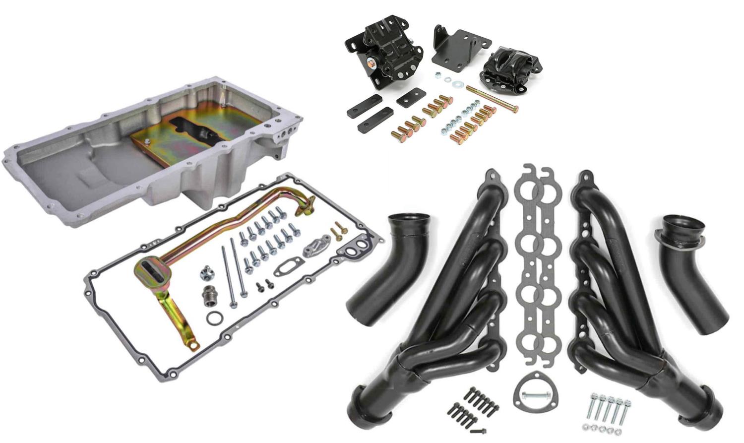 Engine Swap Kit for GM Gen III LS w/4L60E, 4L70E Transmission in Select 1968-1972 Buick, Chevy, Oldsmobile, Pontiac Cars