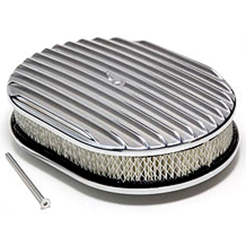 Finned Oval Aluminum Air Cleaner Set 8-3/8" x 12"