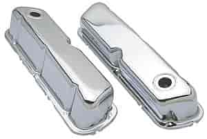 Chrome Plated Steel Valve Covers 1962-1985 Small Block Ford 260, 289, 302, 351W 5.0L V8