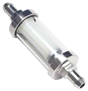 Glass and Chrome Fuel Filter 5/16" Inlet/Outlet