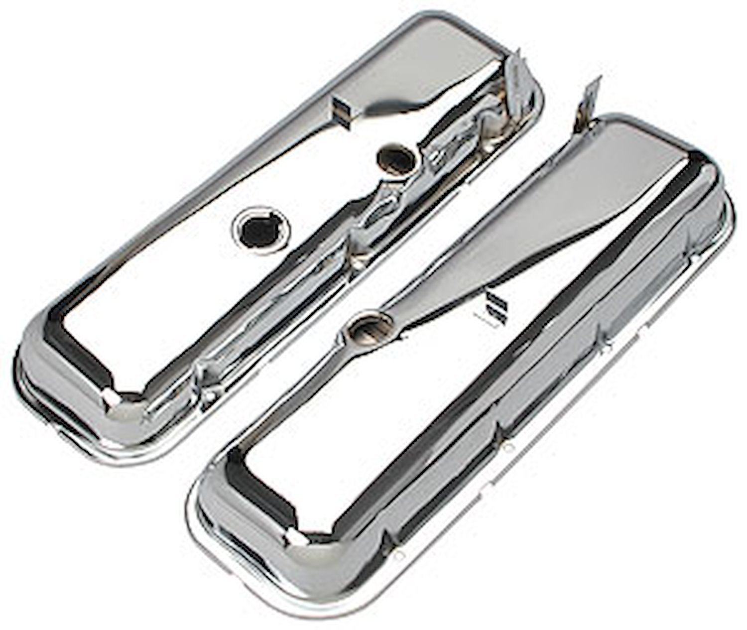 OEM Reproduction Chrome Plated Steel Valve Covers 1965-1972 Big Block Chevy 396-502 V8