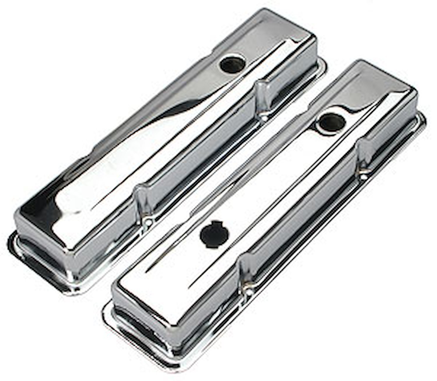 OEM Reproduction Chrome Plated Steel Valve Covers 1958-1986 Small Block Chevy 283-400 V8
