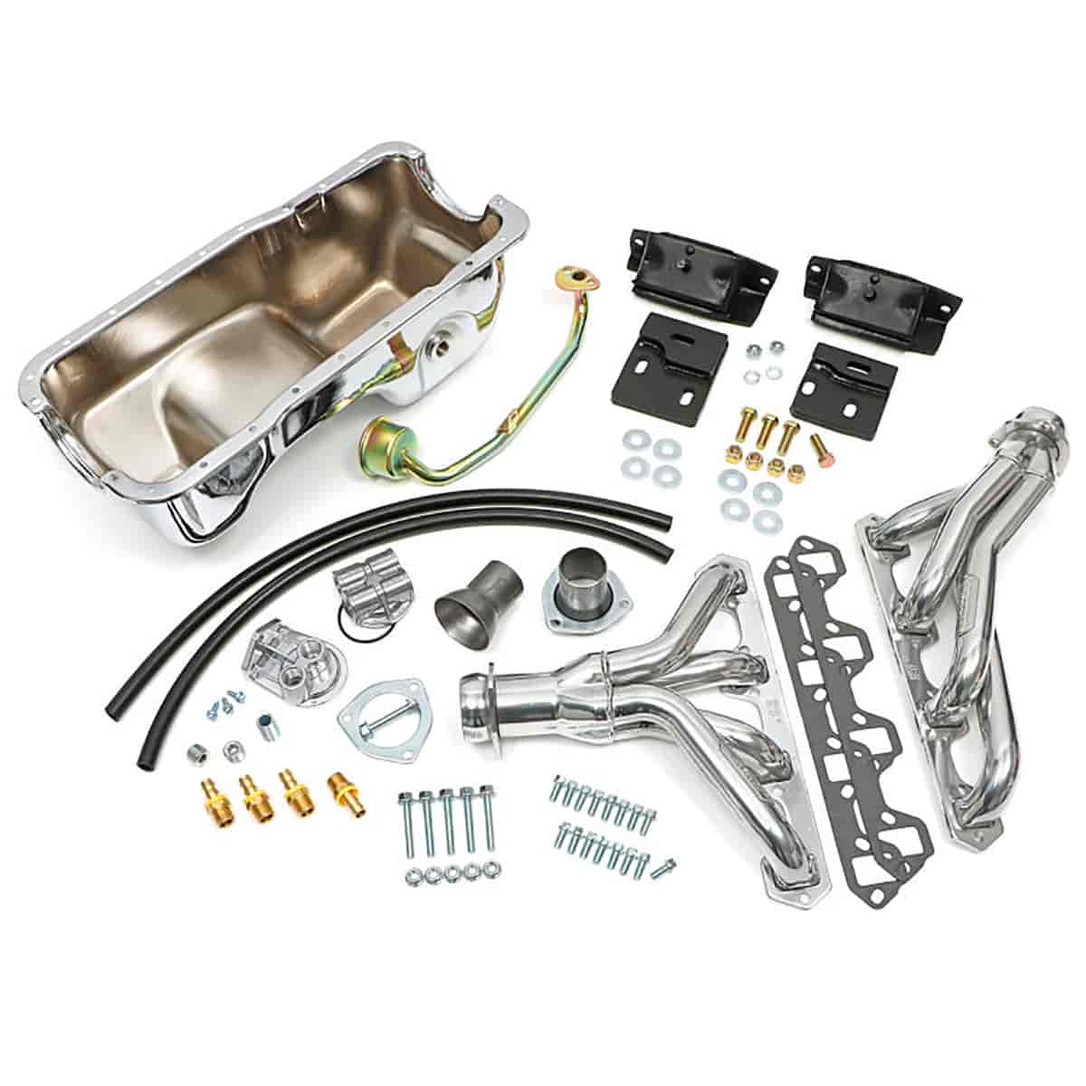 Engine Swap-in-a-Box Kit 1983-1997 Ford Ranger 2WD - Silver Ceramic Coated Headers