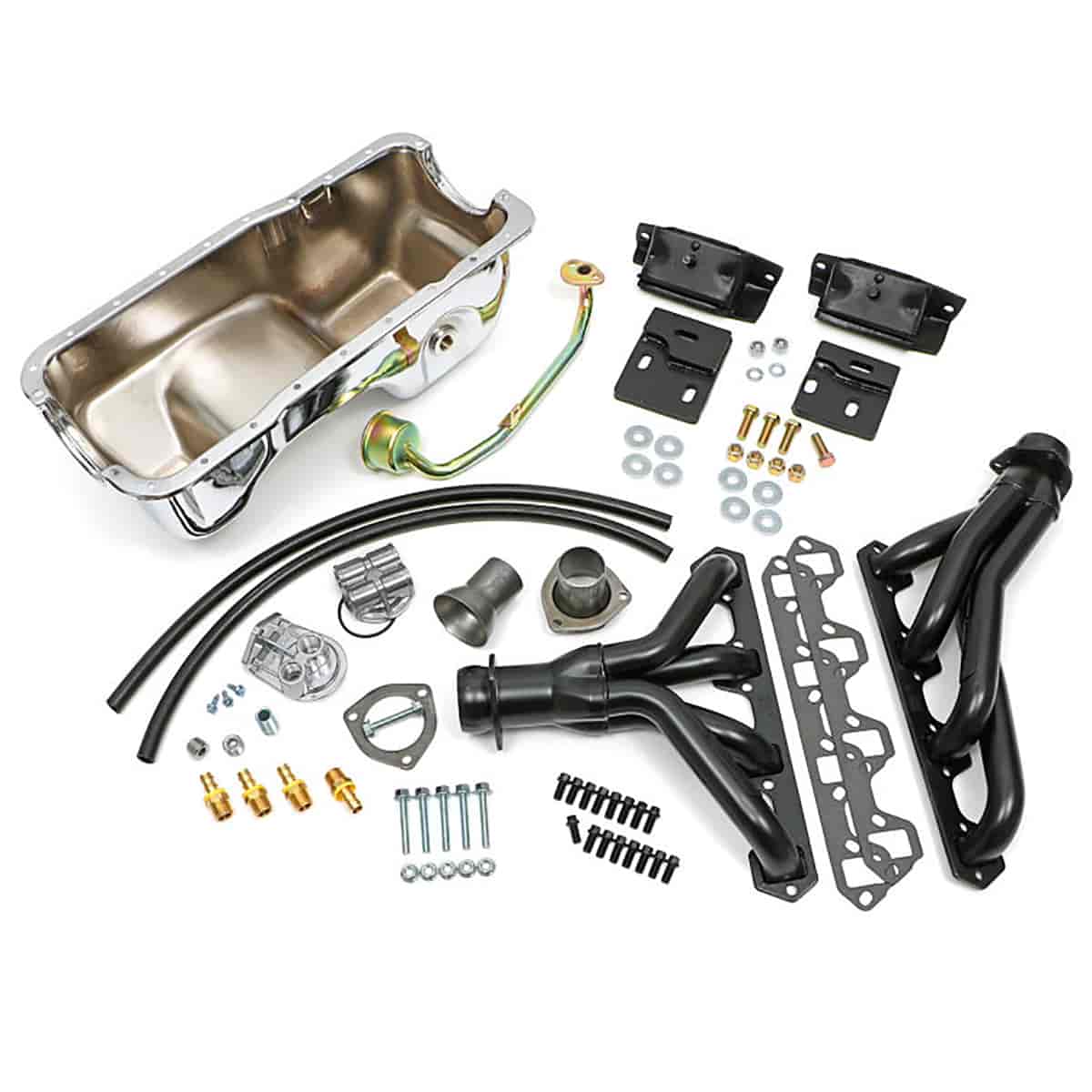 Engine Swap-in-a-Box Kit 1983-1997 Ford Ranger 2WD - Black Maxx Ceramic Coated Headers