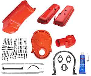 OE Reproduction Powdercoated Steel Valve Cover Kit 1965-72 Big Block Chevy 396-502 Includes: