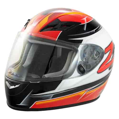 FS-9 Motorcycle Helmet Red/Black X-Large