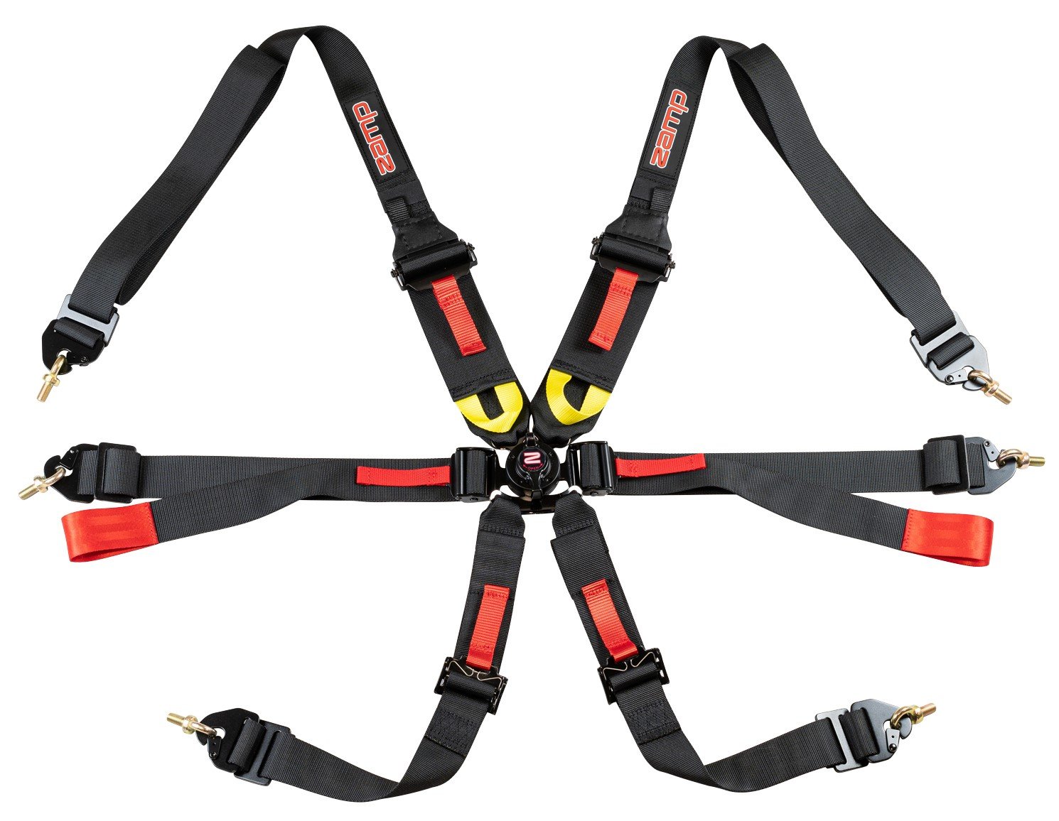 6-Point Seat Harness w/3 in. to 2 in. Pull Down Belts & Quick-Release Cam Lock System
