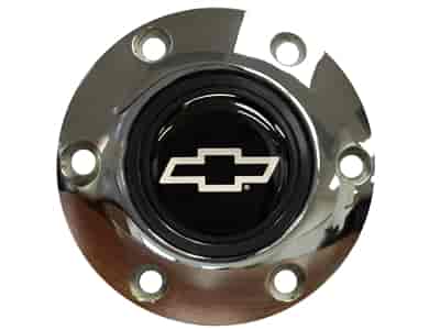 S6 Horn Button Cap Silver Chevy Bowtie Emblem
