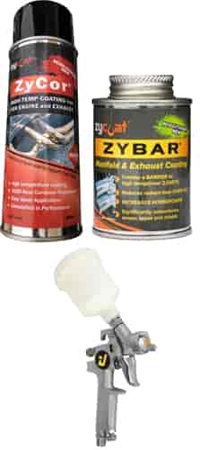 ZyBar Hi-Temp Coating & Spray Gun Kit Midnight Black