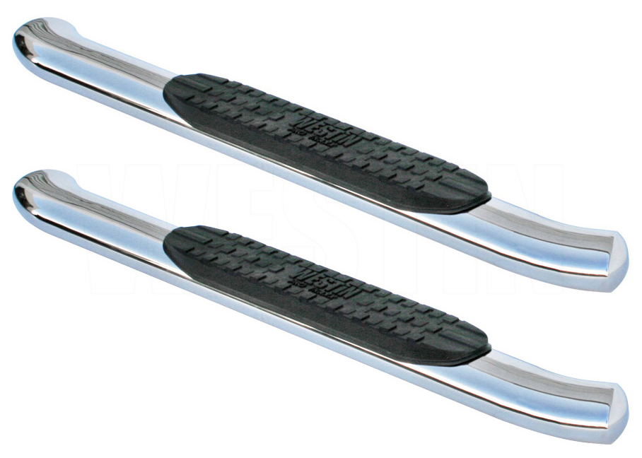 Pro Traxx 4 Oval Nerf Step Bars fits Select Ford Bronco 2-Door [Polished Finish]