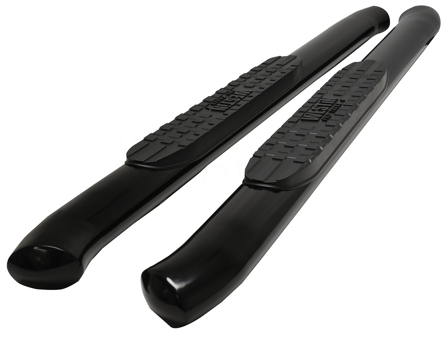 Pro Traxx 4 Oval Nerf Step Bars fits Select Ford Bronco 2-Door [Textured Black Powder-Coated Finish]