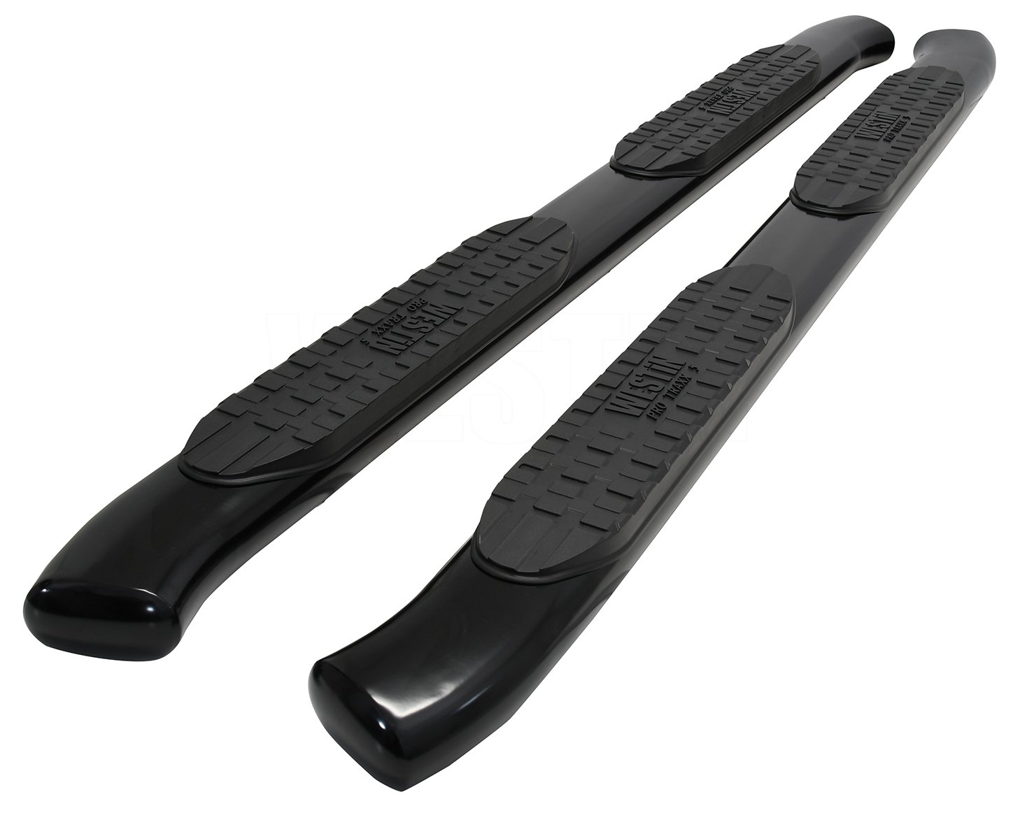 Pro Traxx 5 Oval Nerf Step Bars fits Select Ford Bronco 4-Door [Textured Black Powder-Coated Finish]
