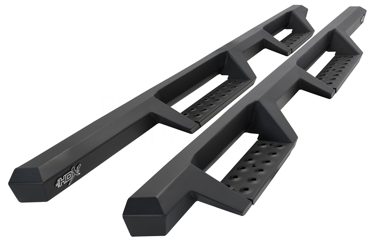 HDX Drop Nerf Step Bars fits Select Late-Model Ford Bronco 4-Door [Textured Black Powder-Coated Finish]