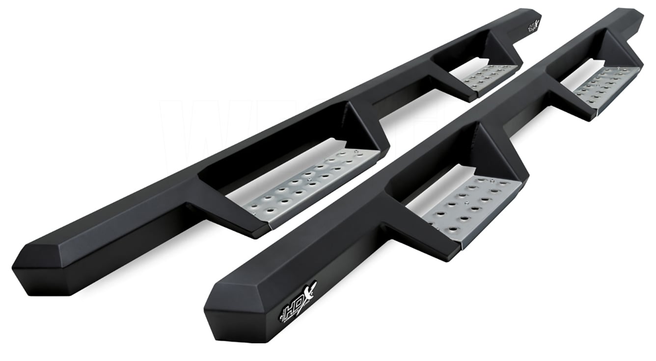 HDX Stainless Drop Nerf Step Bars fits Select Late-Model Ford Bronco 4-Door [Textured Black Powder-Coated Finish]