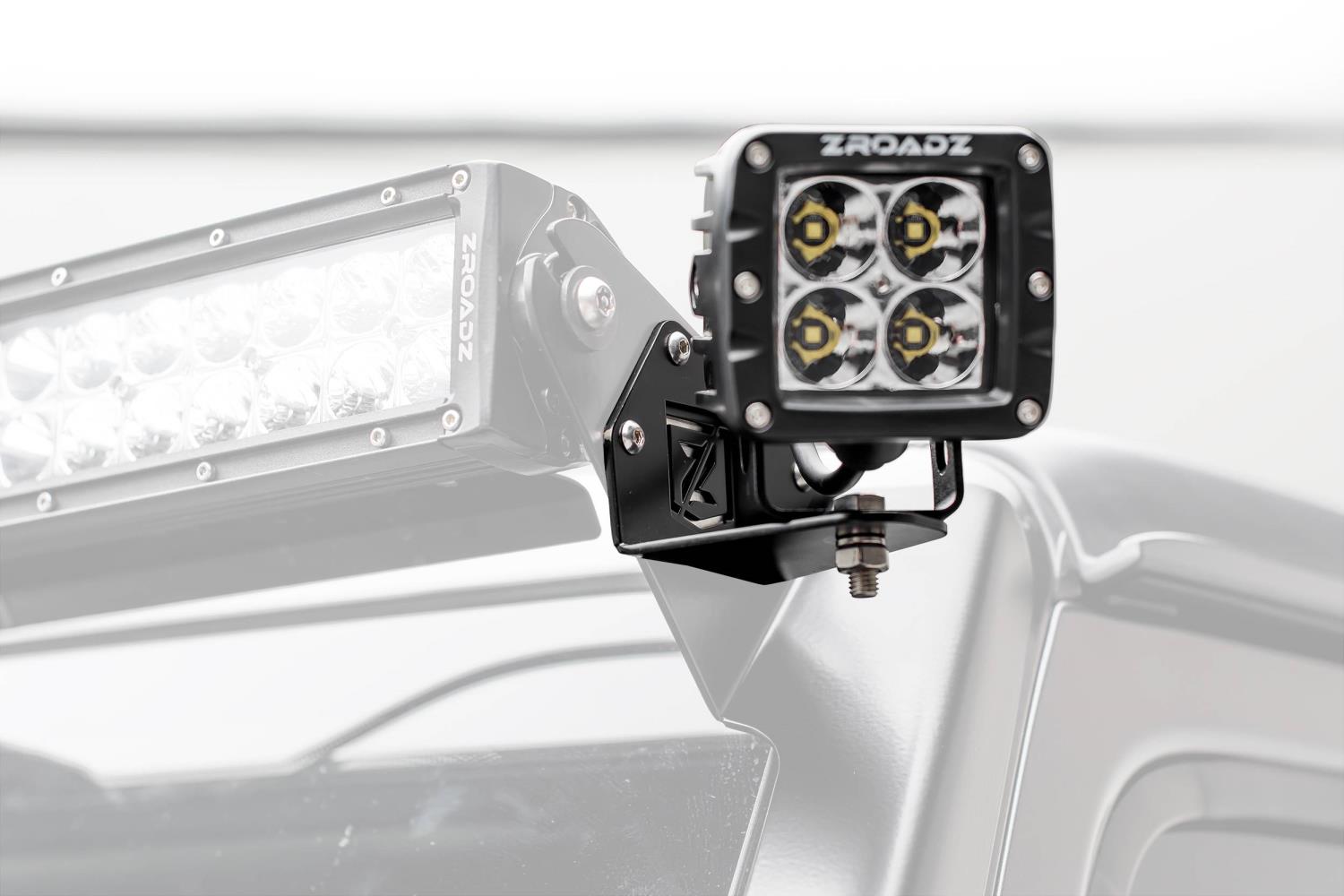Roof Level Mounted Side Brackets for 3 In. LED Light Pods fits 2018 Jeep Wrangler JL