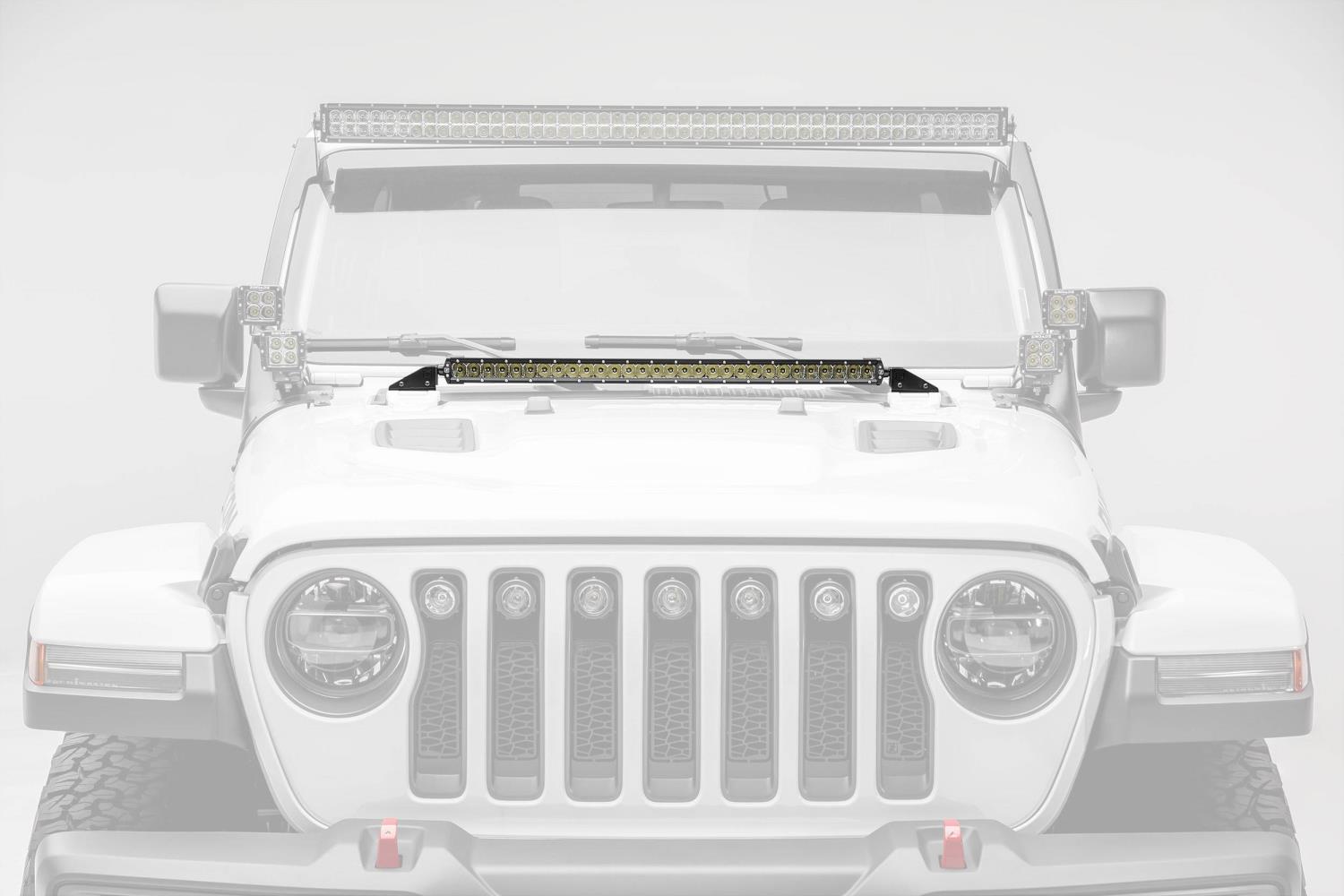 Hood Cowl LED Light Mounting Kit for 2018 Jeep Wrangler JL