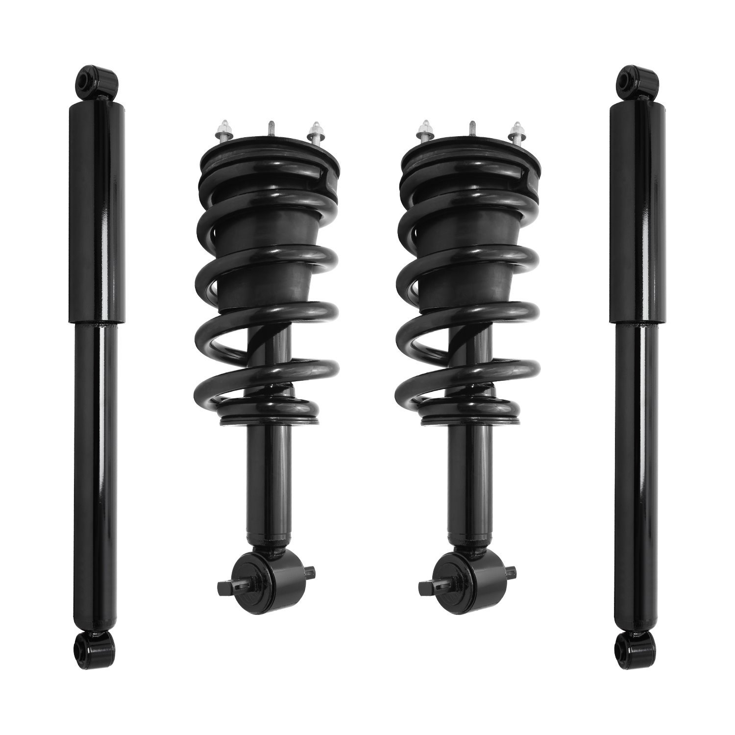 4-11650-251500-001 Front & Rear Complete Strut Assembly Shock Absorber Kit Fits Select Chevy Silverado 1500, GMC Sierra 1500
