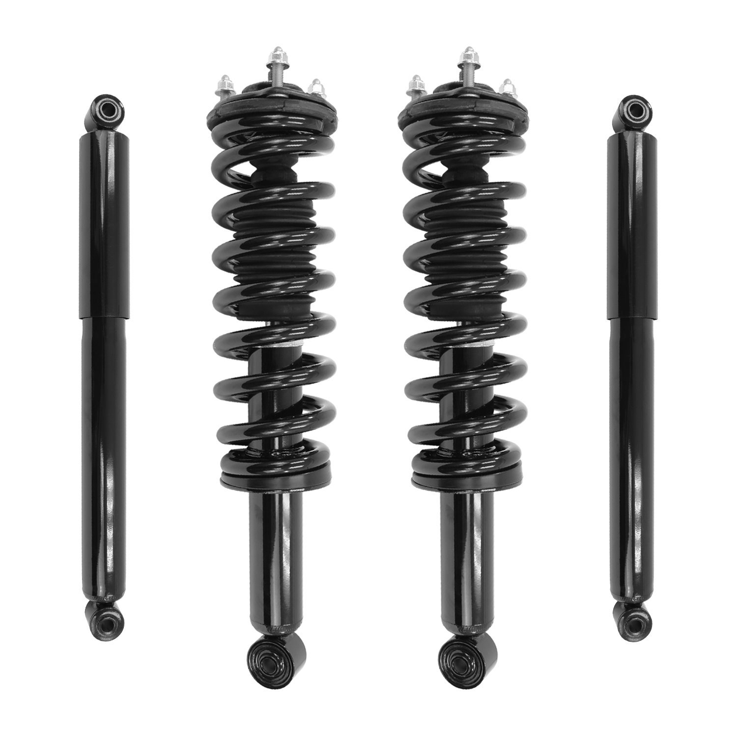 4-13550-251370-001 Front & Rear Complete Strut Assembly Shock Absorber Kit Fits Select Chevy Colorado, GMC Canyon