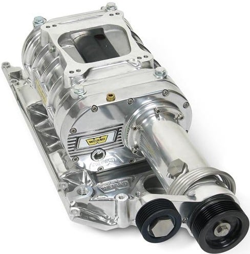 weiand roots blower supercharger small block chevy polished