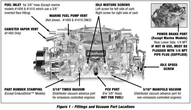 edelbrock fuel vacuum connection diagram