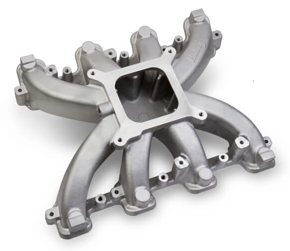 ls3 fabricated carbureted intake manifold holley