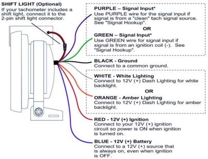 tachometer wiring diagram