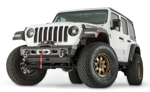 jeep wrangler rubicon warn winch bumper