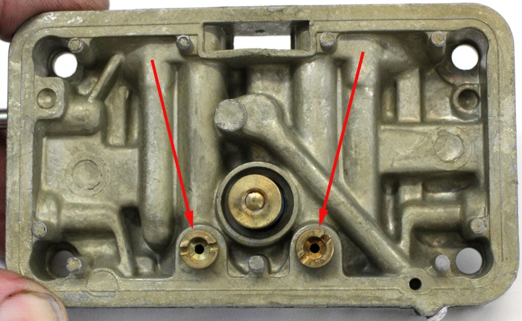 holley carburetor metering block jet power valve location