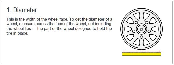 how to measure wheel diameter